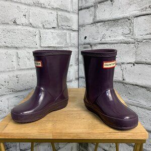 Hunter Rain Boot Little Kids 5 First Classic Purple Rubber Toddler Unisex Casual